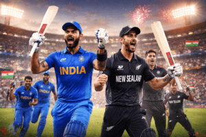 Indian and New Zealand cricket match