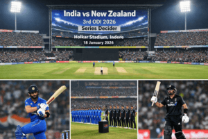 India vs New Zealand 3rd ODI 2026 series decider at Indore stadium
