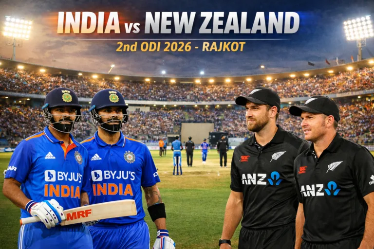 India vs New Zealand 2nd ODI 2026 match at Rajkot stadium